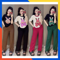 Bộ bầu - bộ mặc nhà ( Thỏ Quay Lưng ) chất liệu thun - kiểu mới thời trang