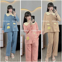 Bộ bầu bộ sau sinh - Bộ Cotton Cổ Sen Hai Túi Dứa Nhiều Màu - Quần Có Chun Chỉnh