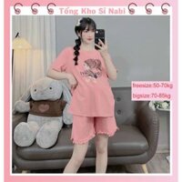 Bộ bầu - bộ sau sinh Mặc Nhà - 2 Chức Năng ( love girl ) - chất liệu Thun Cotton Mềm mát