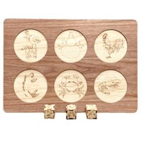 Bộ Bầu Cua Tôm Cá Bàn Gỗ và Xúc Xắc Gỗ Hàng Việt Nam Chất Lượng Cao Đồ Chơi Trẻ Em Boardgame
