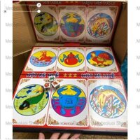 Bộ Bầu Cua Tôm Cá Bàn Nhựa Loại Lớn Tặng Kèm 3 Viên Xúc Xắc Vui Xuân Ngày Tết