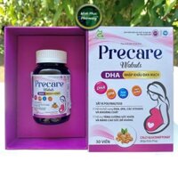 Bổ bầu Precare Walnuts - Acid Folic, Sắt, Canxi, DHA nhập khẩu Đan Mạch
