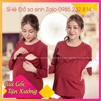 Bộ bầu sau cinh cho mẹ mẫu mới nhất có khóa ti tiện lợi chất thun lạnh xịn sò