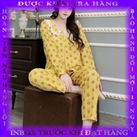 Bộ bầu,bộ sau sinh thu đông dài tay mặc nhà có lắp mở cho con bú (ảnh thật)  thuanguyen