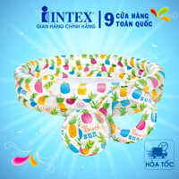 Bộ bể 1m32 + bóng + phao Intex 59469/59460