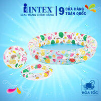 Bộ bể bể phao 3 chi tiết 1m22 cho bé INTEX 59460 kèm bóng và phao tròn