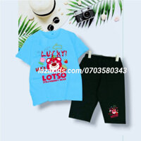 Bộ bé gái size đại 30kg 40kg 50kg hàng quảng châu siêu xinh gấu LOTSO GẤU DÂU BÉ GÁI MÊ MÙA HÈ 2023