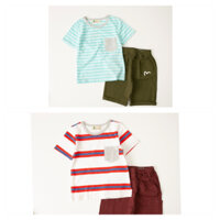 Bộ Bé Trai Áo kẻ Quần Kaki Size 3/10 (13-30kg)