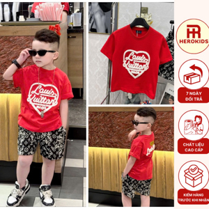 Bộ bé trai ngắn tay sọc ngang Vườn XuânTN4-7554 - 3-4 tuổi