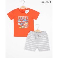 Bộ bé trai quần short áo thun họa tiết xe Tomica hàng Yoyo - Made in Vietnam