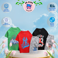 Bộ bé trai quần túi hộp họa tiết đơn giản phong cách - size từ 28-68kg_ SUBO SHOP