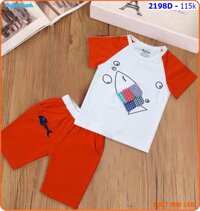 Bộ bé trai thêu đắp hình con cá thật sinh động cho bé dạo chơi hè