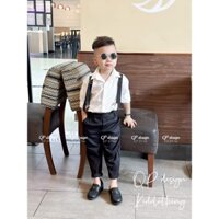 Bộ bé trai,Sét áo sơ mi trắng quần âu dài B0211