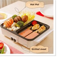 Bộ bếp điện đá Granite BBQ&Hotpot 1200w ( Đen | Hồng )