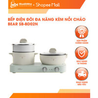 Bộ Bếp Điện Đôi Bear Kèm Nồi Chảo Đa Năng Hấp Luộc Chiên Tiện Lợi Tiết Kiệm Chi Phí Dễ Vệ Sinh SB-BD02N