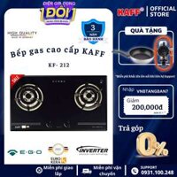 Bộ Bếp ga âm viền sọc KAFF KF- 212 bao gồm Bếp ga  chảo chống dính cao cấp  bộ van ga - Hàng chính hãng