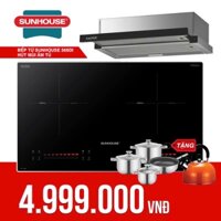 Bộ Bếp từ Sunhouse SHB566 + Máy hút mùi âm tủ giá siêu hời ổng công suất bếp 4000W, Máy hút mùi ÂM tủ hút khỏe.