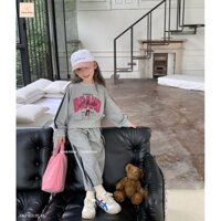 Bộ BG J&J nỉ da cá áo croptop quần jogger