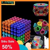 Bộ Bi Xếp Hình BuckyBalls Rainbow 8 màu 216 viên đường Kính 5mm Hộp Nhôm