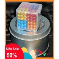 Bộ Bi Xếp Hình BuckyBalls Rainbow 8 màu 216 viên đường Kính 5mm Hộp Nhôm