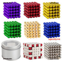 Bộ Bi Xếp Hình BuckyBalls Rainbow 8 màu 216 viên đường kính 3-5mm Hộp Nhôm