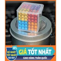 Bộ Bi Xếp Hình BuckyBalls Rainbow 8 màu 216 viên đường Kính 5mm Hộp Nhôm