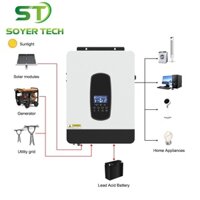 Bộ Biến Tần Năng Lượng Mặt Trời Mppt 7KVA PV 500DC Hybrid Inverter MPPT 110A Hỗ Trợ Sạc Pin Lifepo4 48V Có WIFI.