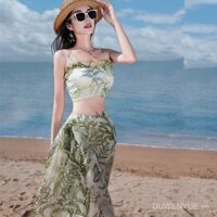 Bộ bikini ba mảnh mới của Sedai Fei, không tay với quần short boyshort, thích hợp cho kỳ nghỉ ở bãi biển và tiệc hè