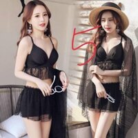 Bộ bikini tắm biển màu đen
