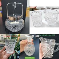 Bộ Bình, 2Ly Rót, Ly Whisky Pha Lê Cao Cấp Hàng Hiệu