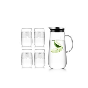 Bộ bình 4 ly thủy tinh Samadoyo NA614 1250ml