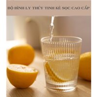 BỘ BÌNH + 6 LY THỦY TINH KẺ SỌC CAO CẤP