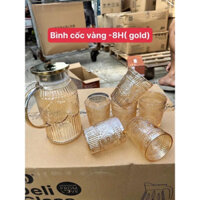 BỘ BÌNH 6 LY VÀNG THUỶ TINH TYHSJ-7