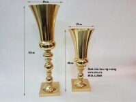 Bộ bình cắm hoa bàn tiệc cúp  vuông - Mã: CHH-04