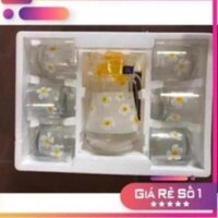 Bộ bình đựng nước 6 ly thủy tinh nắp nhựa UG350