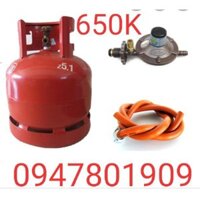 Bộ bình gas 6Kg Van dây ngắt gas an toàn