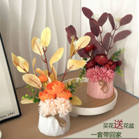 Bộ bình hoa Bắc Âu, Bình nhựa gốm giả, Đồ trang trí nhà cửa thời trang