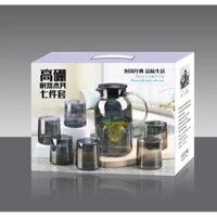 Bộ bình kèm 6 ly thuỷ tinh JY-118-2