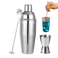 Bộ bình lắc Cocktail WARKUL 24oz bằng thép không gỉ Martini trộn với thước đo Jigger trộn thìa thanh phụ kiện dành cho người mới bắt đầu và người pha chế