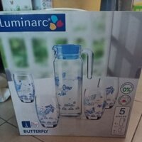 Bộ bình ly thủy tinh Luminarc  Blue 5 món