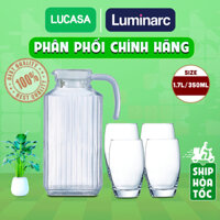 Bộ Bình Ly Thủy Tinh Luminarc Quadro Salto 5 Món 1.7L/350ml - 5L2668L2560 | Phân Phối Chính Hãng