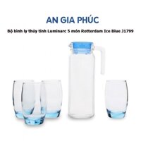 Bộ bình ly thủy tinh Luminarc 5 món Rotterdam Ice Blue J1799 - An Gia Phúc