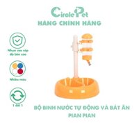 Bộ Bình Nước Tự Động Và Bát Ăn PIAN PIAN Dành Cho Thú Cưng Chất Liệu Nhựa Cao Cấp Cỡ 27x24x39cm - Circle Pet