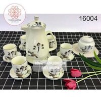 Bộ Bình Rót Nước Kèm 6 Cốc Sứ Bát Tràng – 16004