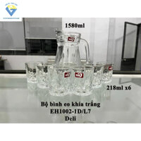 Bộ bình rót nước kim cương gồm 1 bình rót 1.5 lít và 6 ly thủy tinh cao cấp EH1002-1DL7