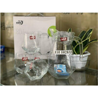 Bộ bình rót và 4 ly thuỷ tinh cao cấp DELI EH1028/L5 đẹp xuất sắc