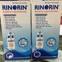 Bộ bình rửa mũi Rinorin kèm 10 gói muoi