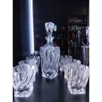 Bộ Bình Rượu Pha Lê Bohemia Ponti (Bình 800ml, 6 Cốc Ponti 320ml)