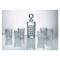 Bộ bình rượu pha lê Bohemia Diamond Cut (1 bình và 6 cốc)