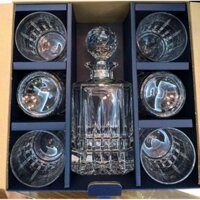 Bộ bình rượu pha lê Bohemia Dover cao cấp kèm hộp đựng sang trọng